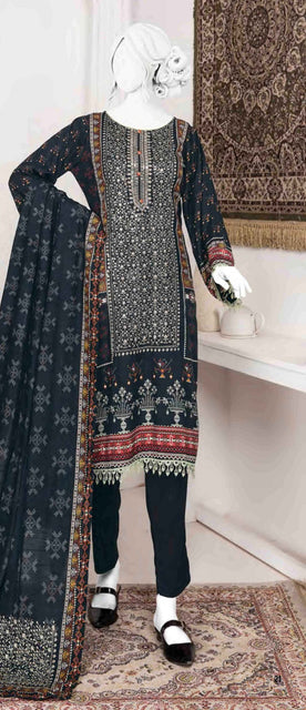 Amna Khadija Shahtaj Printed and Embroidered Linen Collection SE 07