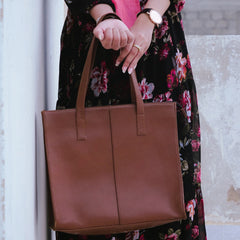 Women Leather Tote Bags Collection TAN BROWN