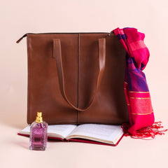 Women Leather Tote Bags Collection TAN BROWN