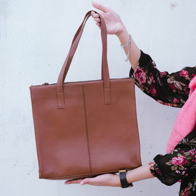 Women Leather Tote Bags Collection TAN BROWN