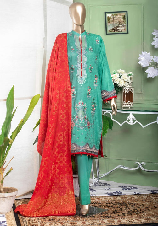 Amna Khadija Color Embroidered Unstitched Lawn Series D-06